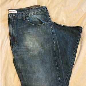 Lee Men's Straight Jeans - Dark Blue (faded look)